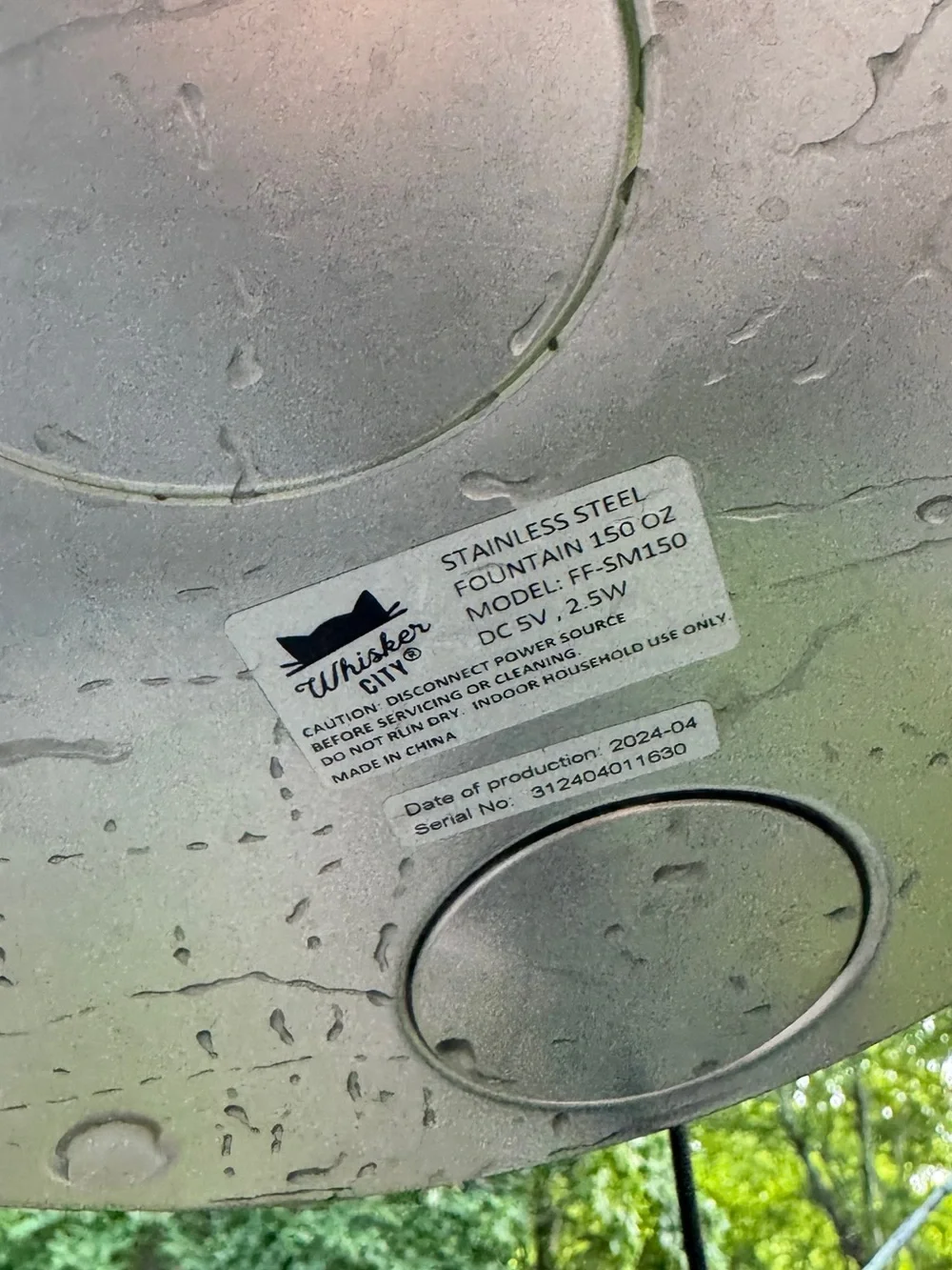Cat Fountain - Whisker City - Stainless Steel